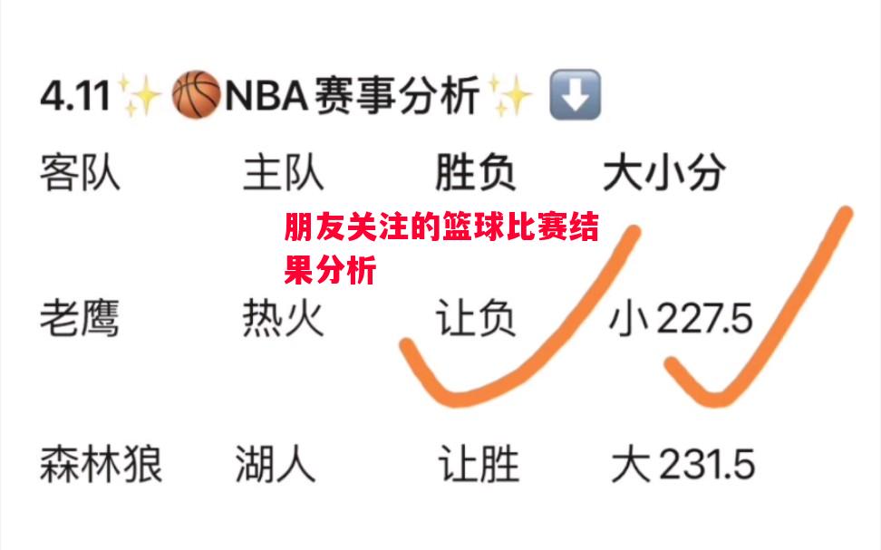 ysbSPORTS-朋友关注的篮球比赛结果分析-第2张图片-易胜博体育